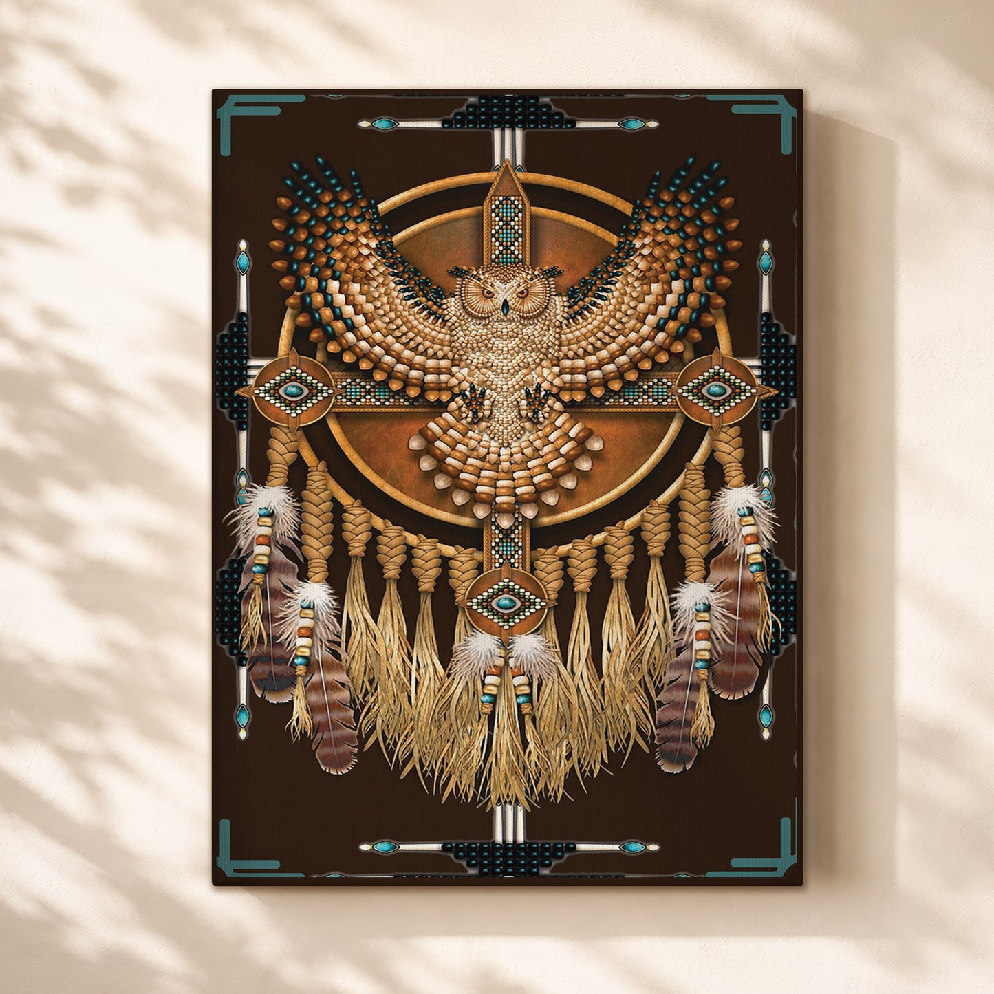 The Native American Dreamcatcher Owl Poster/Canvas