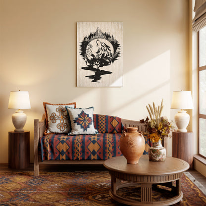 The Native American Howling Wolf Poster/Canvas