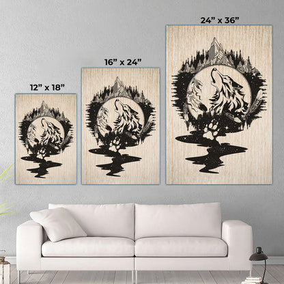 The Native American Howling Wolf Poster/Canvas
