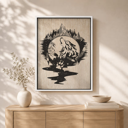 The Native American Howling Wolf Poster/Canvas
