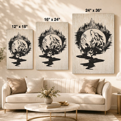 The Native American Howling Wolf Poster/Canvas