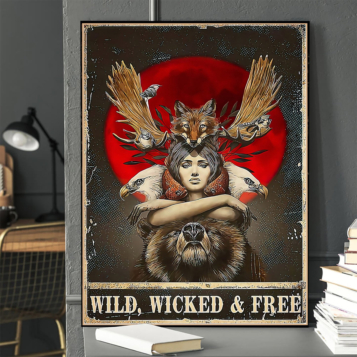 Wild, Wicked & Free Eagle Poster/Canvas