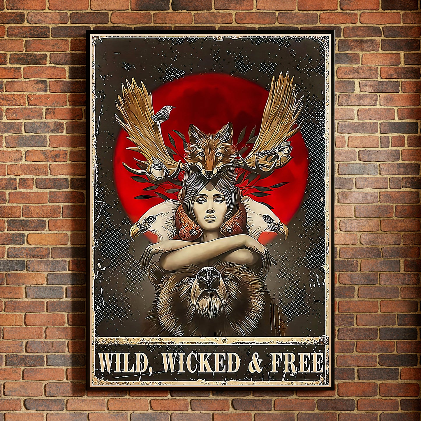 Wild, Wicked & Free Eagle Poster/Canvas