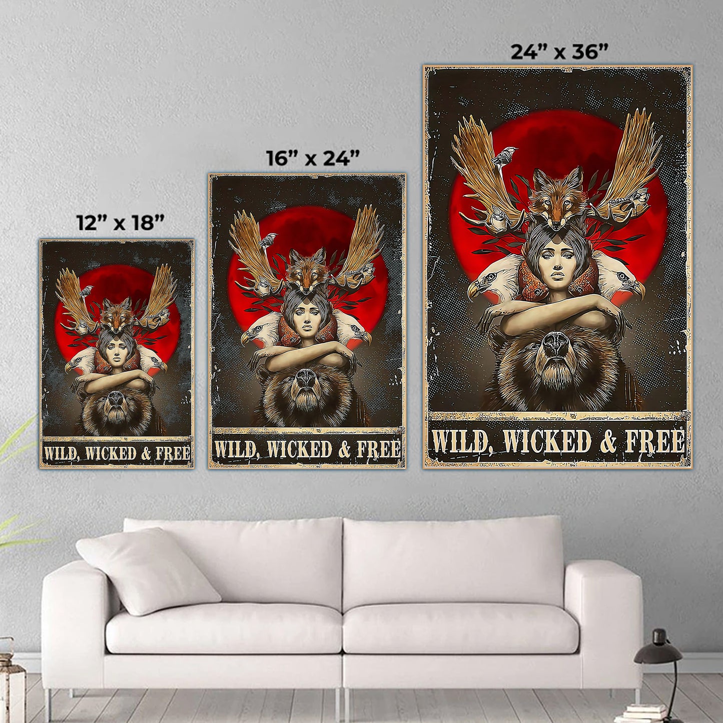 Wild, Wicked & Free Eagle Poster/Canvas