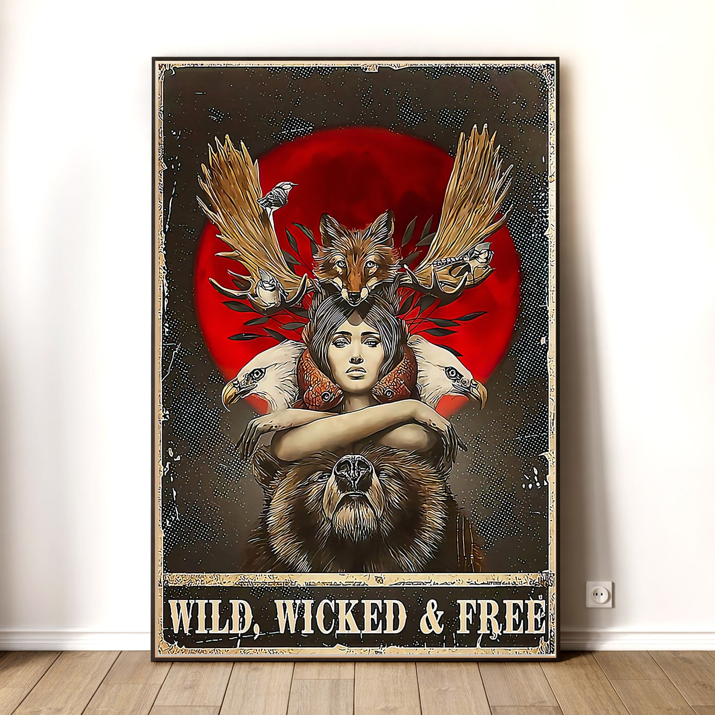 Wild, Wicked & Free Eagle Poster/Canvas