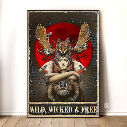 Wild, Wicked & Free Eagle Poster/Canvas