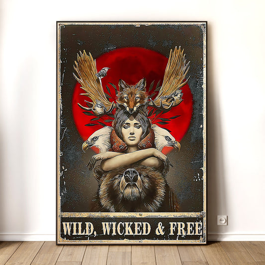 Wild, Wicked & Free Eagle Poster/Canvas