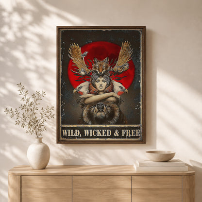 Wild, Wicked & Free Eagle Poster/Canvas