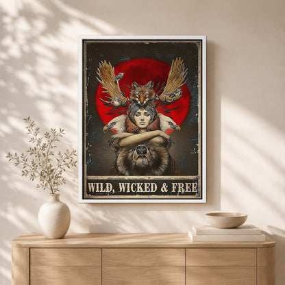 Wild, Wicked & Free Eagle Poster/Canvas