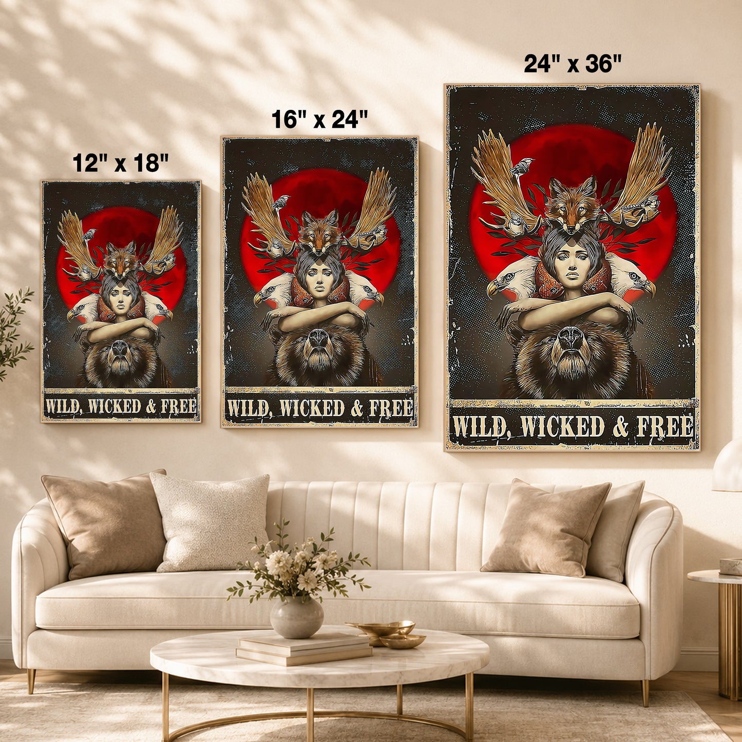 Wild, Wicked & Free Eagle Poster/Canvas