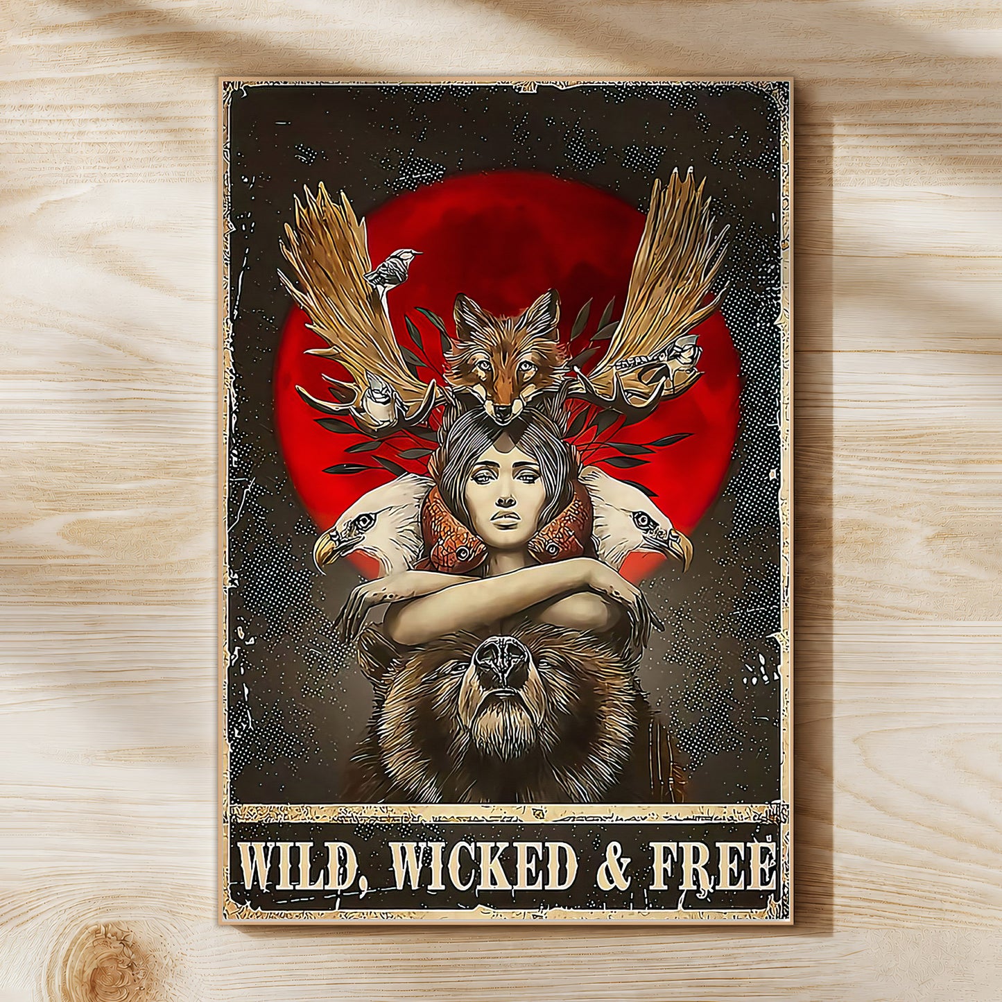 Wild, Wicked & Free Eagle Poster/Canvas