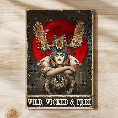 Wild, Wicked & Free Eagle Poster/Canvas