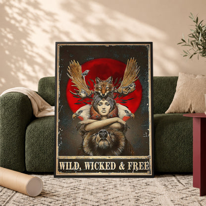 Wild, Wicked & Free Eagle Poster/Canvas