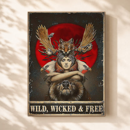 Wild, Wicked & Free Eagle Poster/Canvas