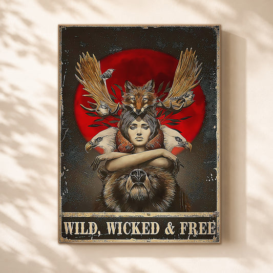 Wild, Wicked & Free Eagle Poster/Canvas