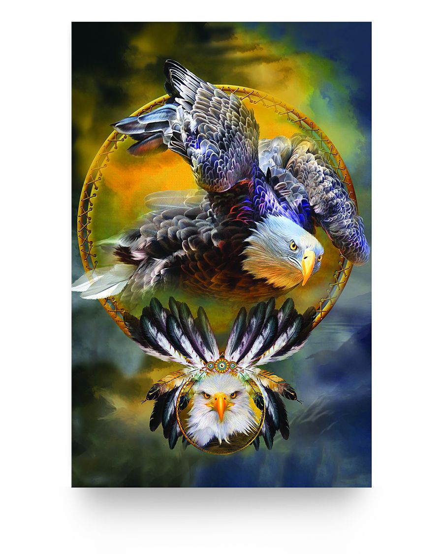 The Native American Eagle Wings Poster/Canvas