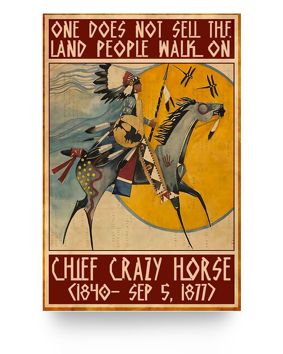 The Native American Chief Crazy Horse Poster/Canvas