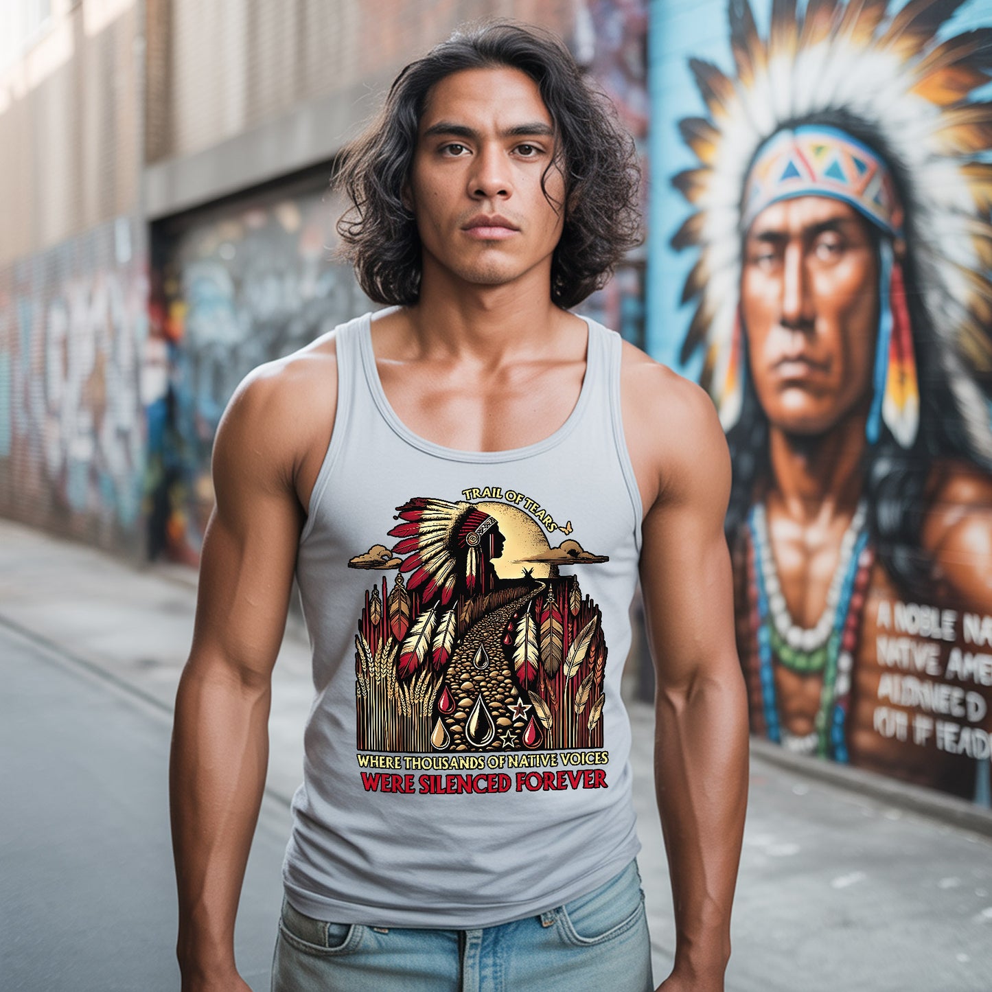 Trail Of Tears - Where Thousands Of Native Chief Unisex Tank Top