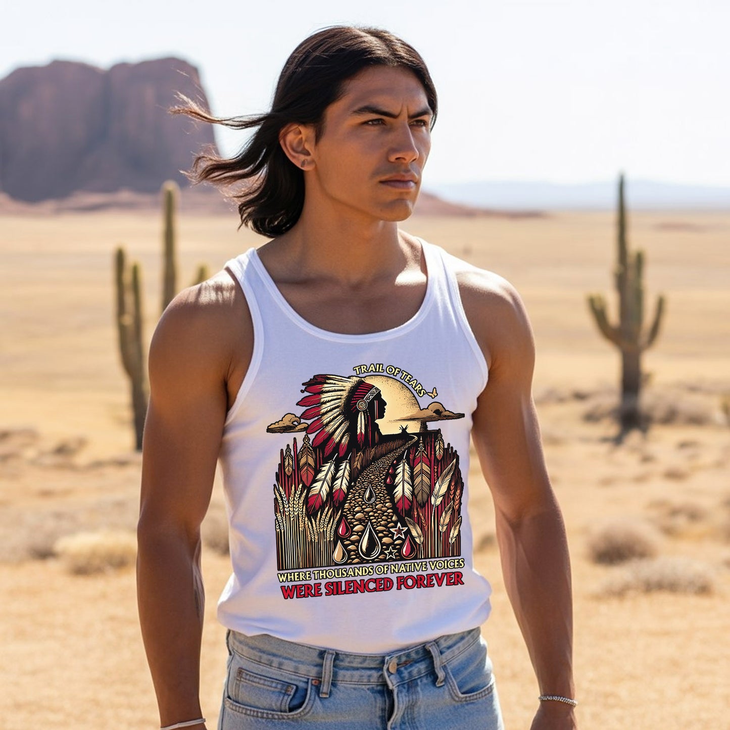 Trail Of Tears - Where Thousands Of Native Chief Unisex Tank Top