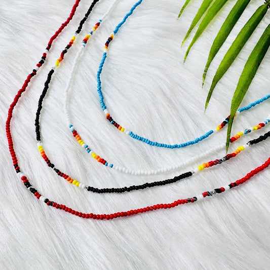 SALE 50% OFF - Full Color Handmade Beaded Necklace Unisex With Native American Style